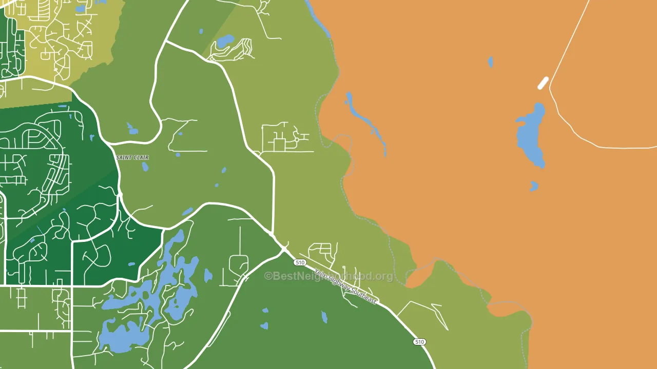 Nisqually Indian Community, WA block-group voter-turnout map