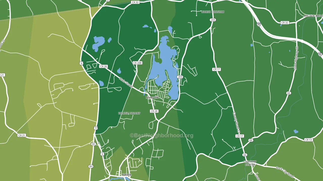 Niverville, NY block-group voter-turnout map