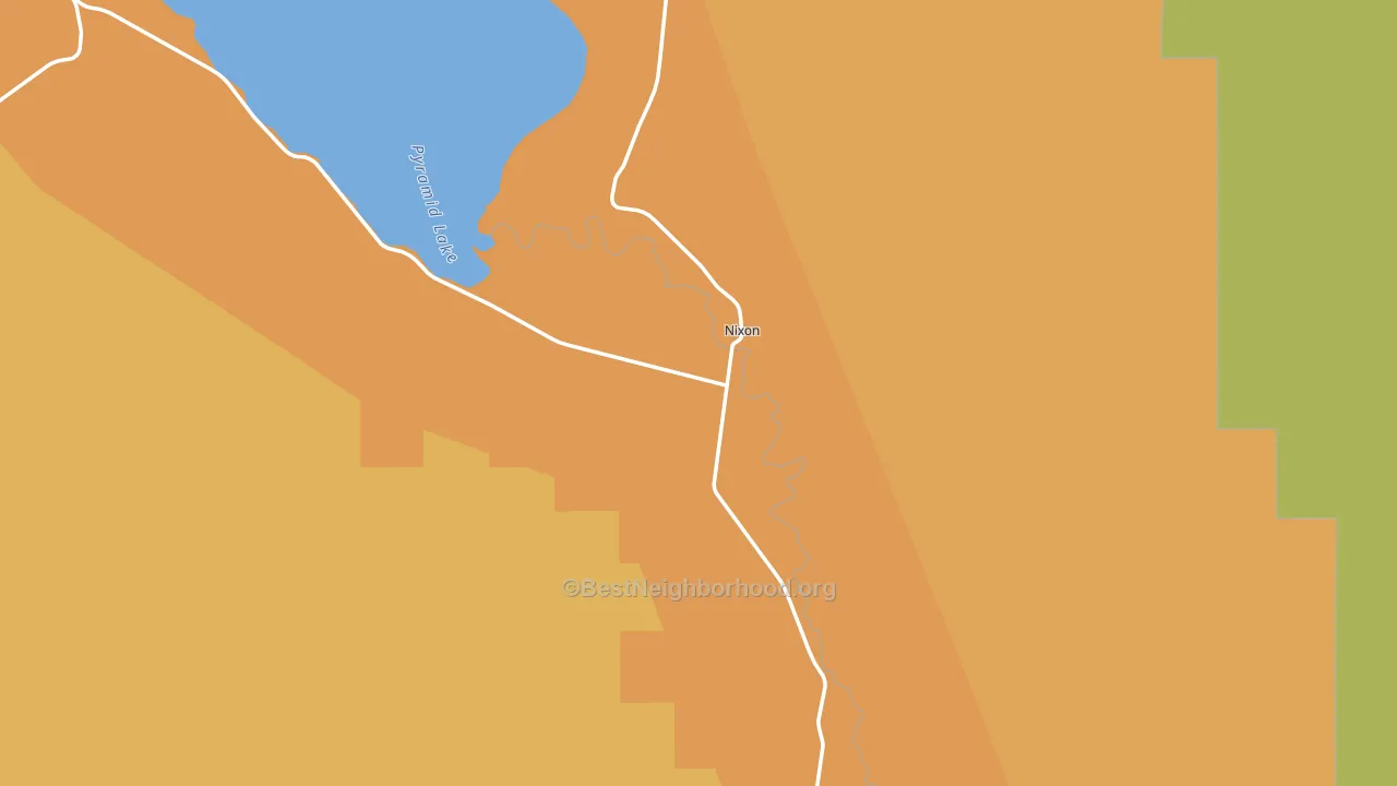 Nixon, NV block-group voter-turnout map