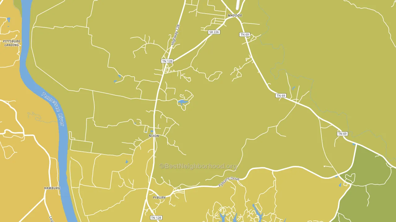 Nixon, TN block-group voter-turnout map