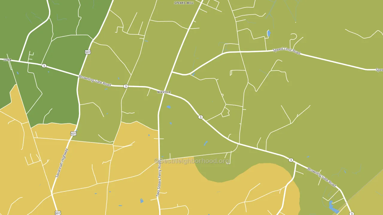 Nixville, SC block-group voter-turnout map