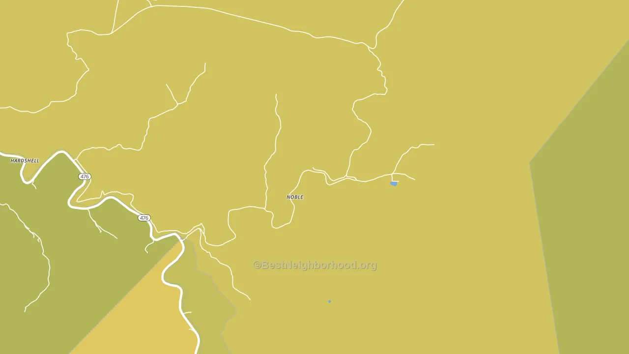 Noble, KY block-group voter-turnout map