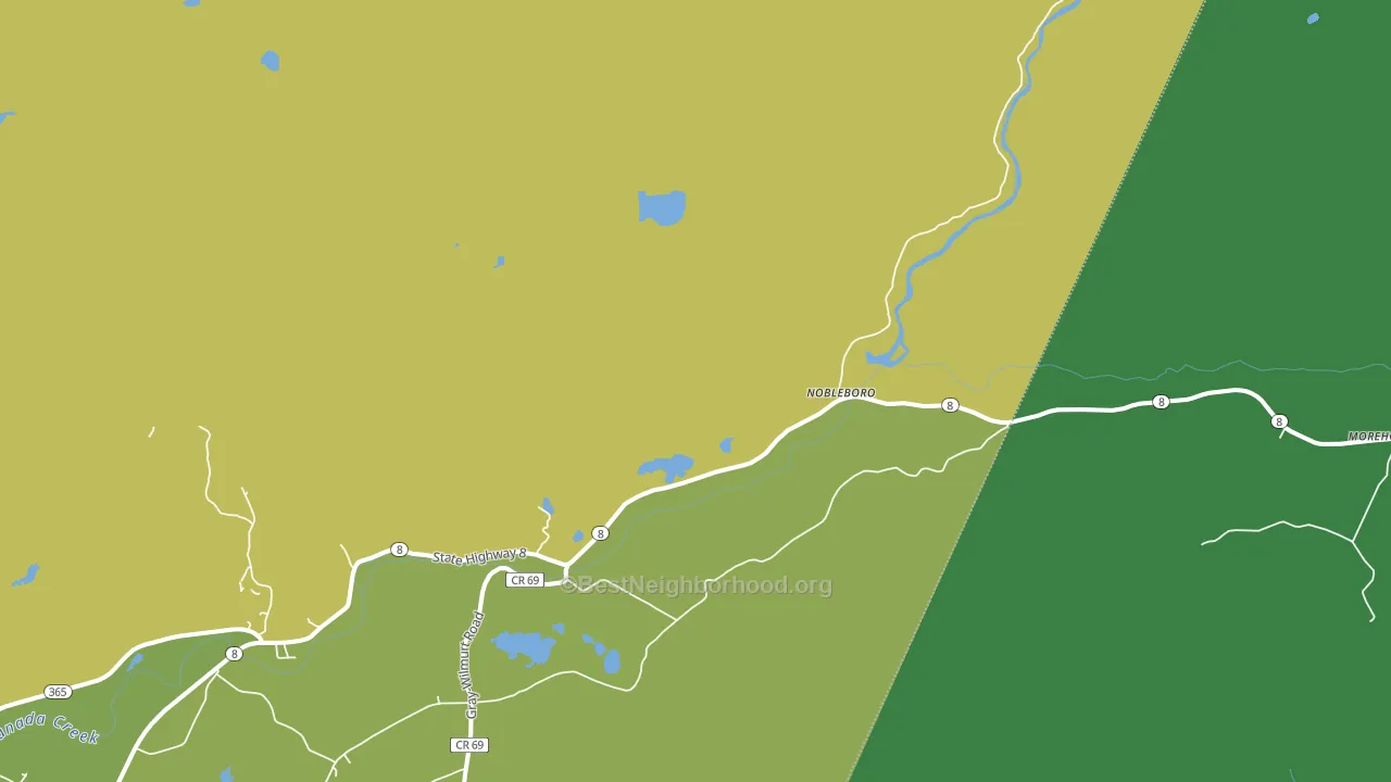 Nobleboro, NY block-group voter-turnout map