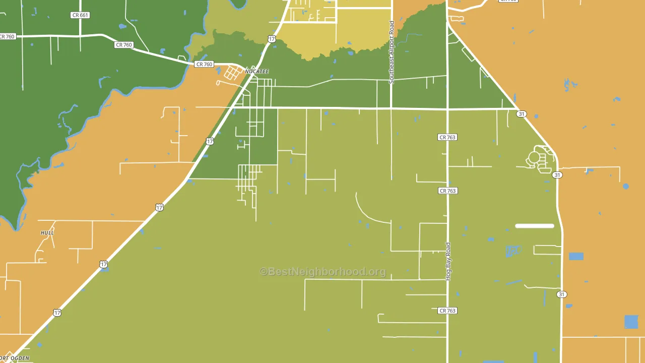 Nocatee, FL block-group voter-turnout map