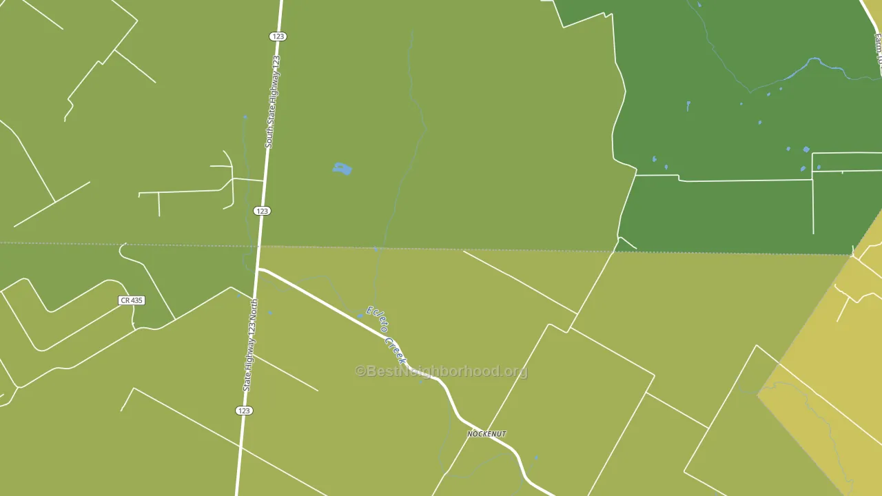 Nockenut, TX block-group voter-turnout map