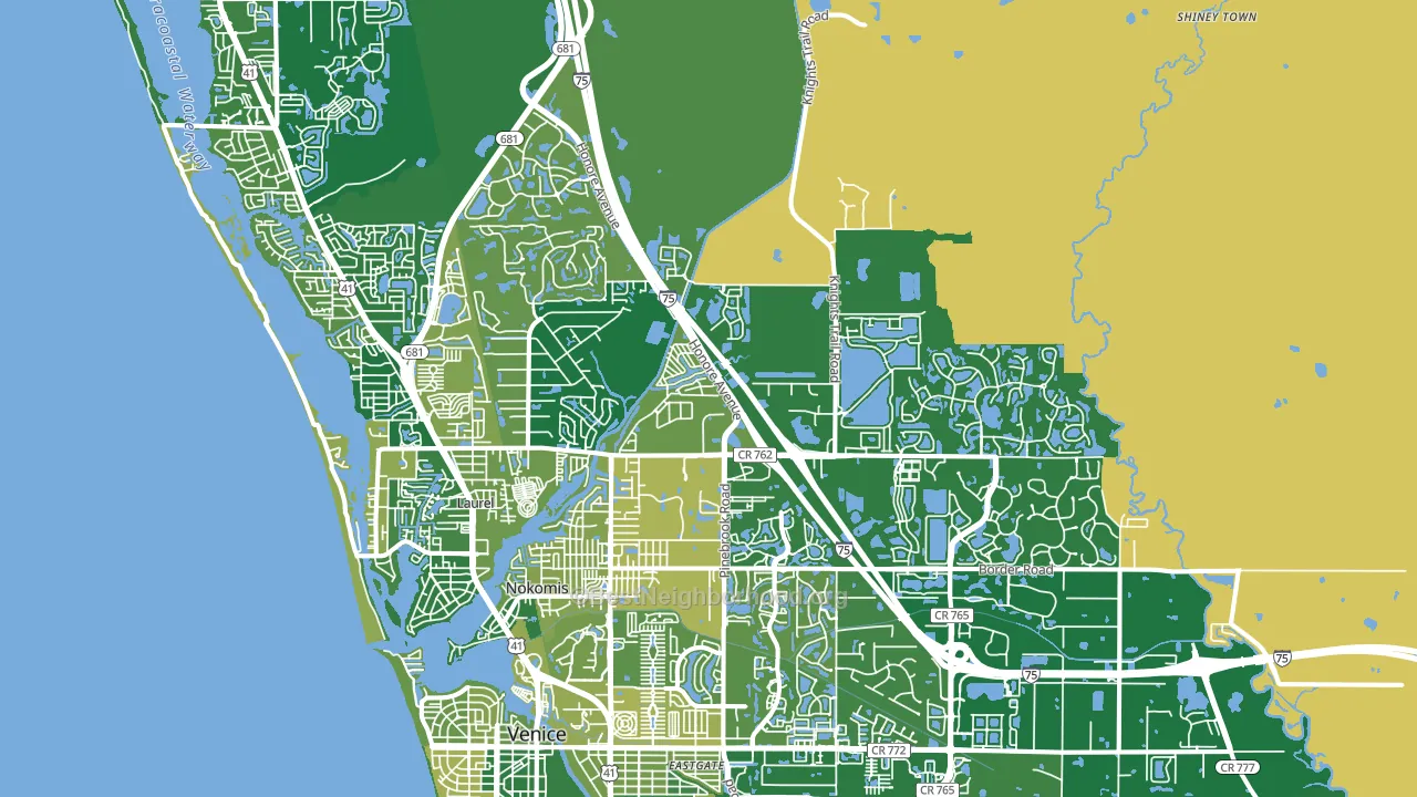 Nokomis, FL block-group voter-turnout map