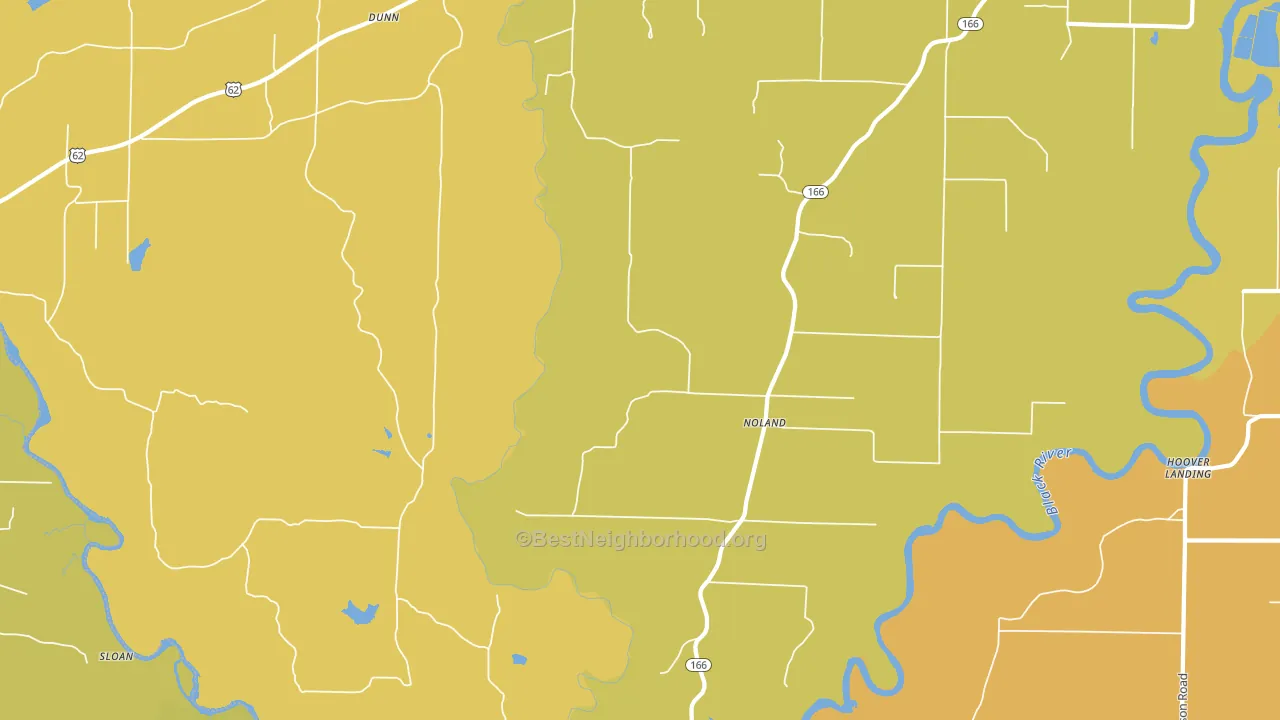Noland, AR block-group voter-turnout map