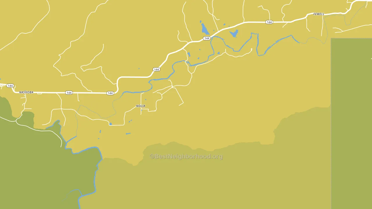Nolia, OK block-group voter-turnout map
