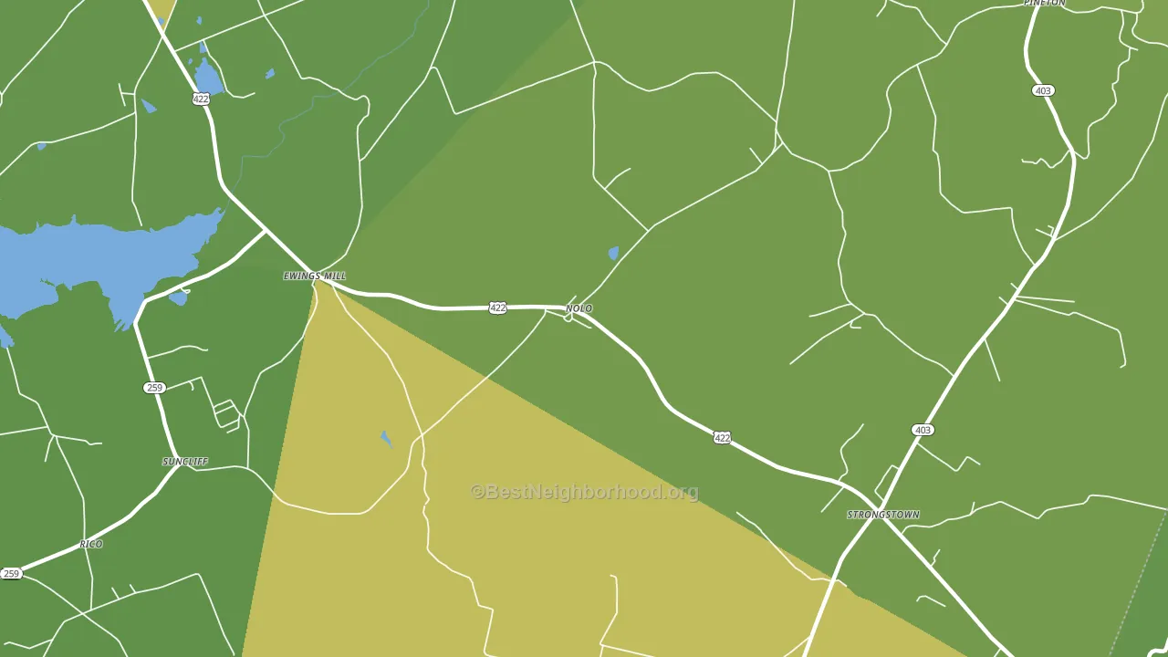 Nolo, PA block-group voter-turnout map