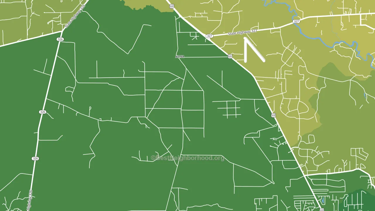 Nona, TX block-group voter-turnout map