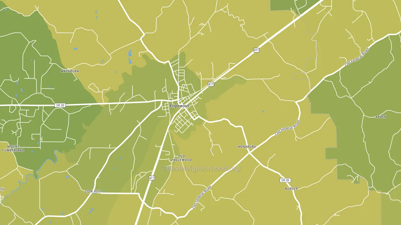 Nonaburg, TN block-group voter-turnout map