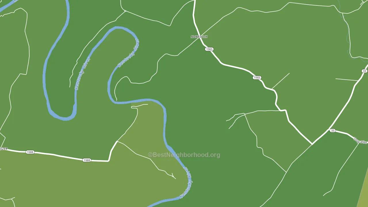 Nonesuch, KY block-group voter-turnout map
