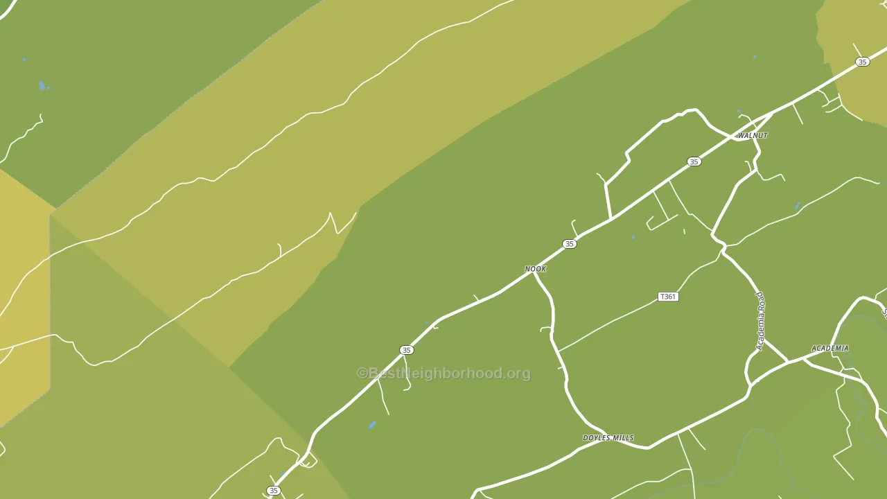 Nook, PA block-group voter-turnout map