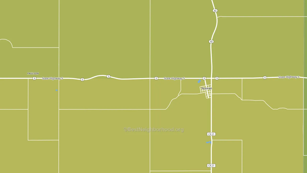 Noonan, ND block-group voter-turnout map