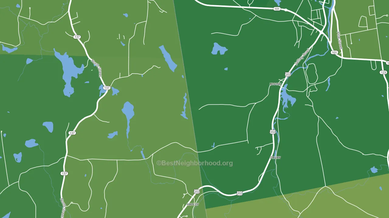 Noone, NH block-group voter-turnout map