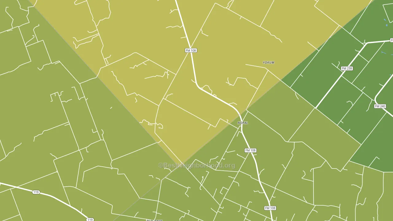 Nopal, TX block-group voter-turnout map