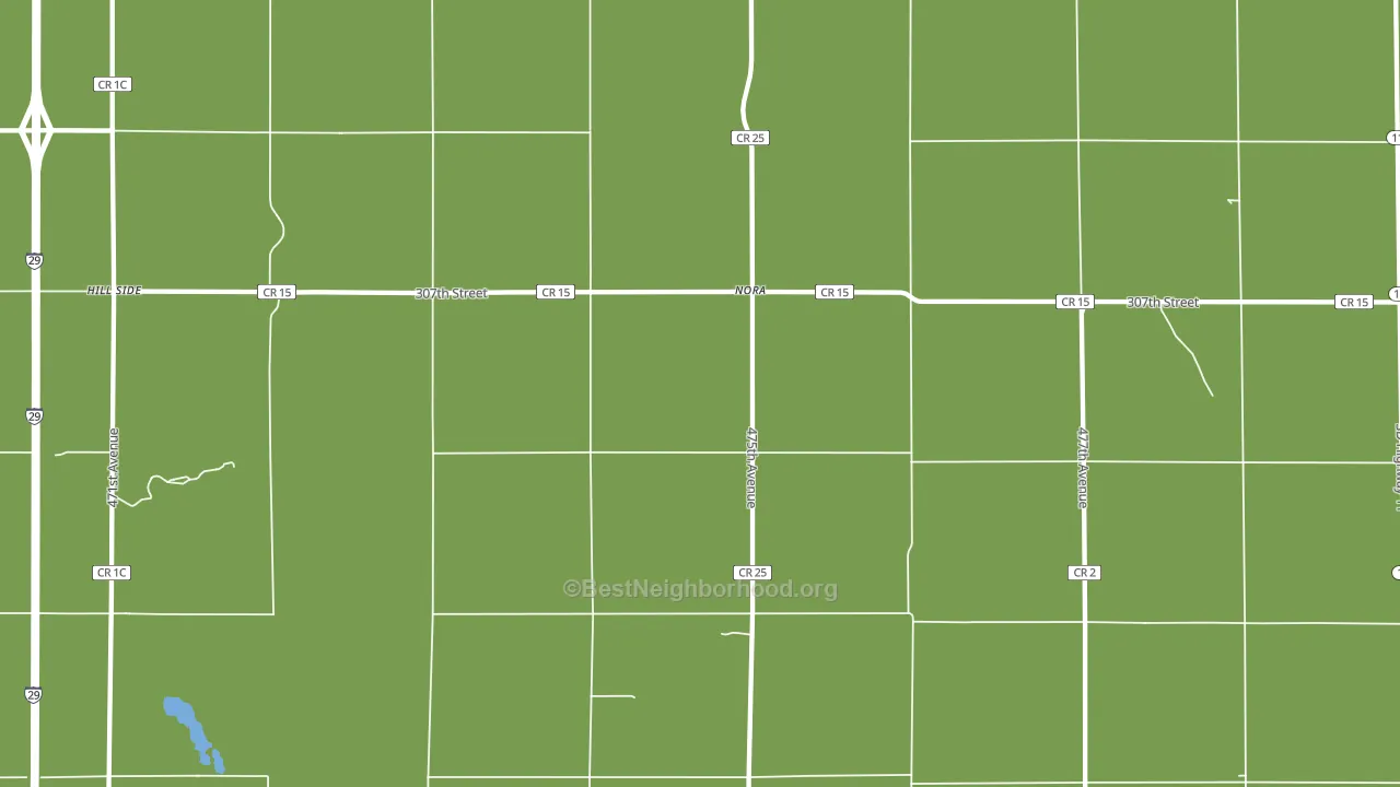 Nora, SD block-group voter-turnout map