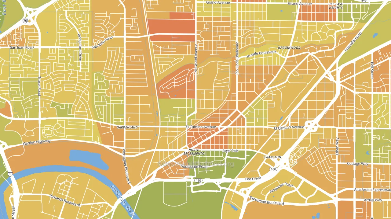 Noralto, Sacramento, CA block-group voter-turnout map