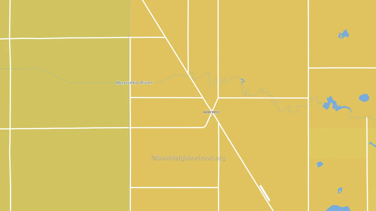 Norcross, MN block-group voter-turnout map