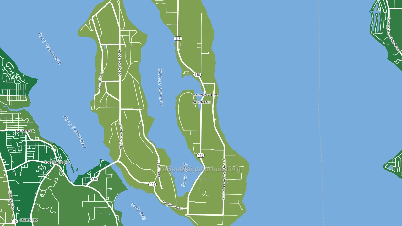 Nordland, WA block-group voter-turnout map
