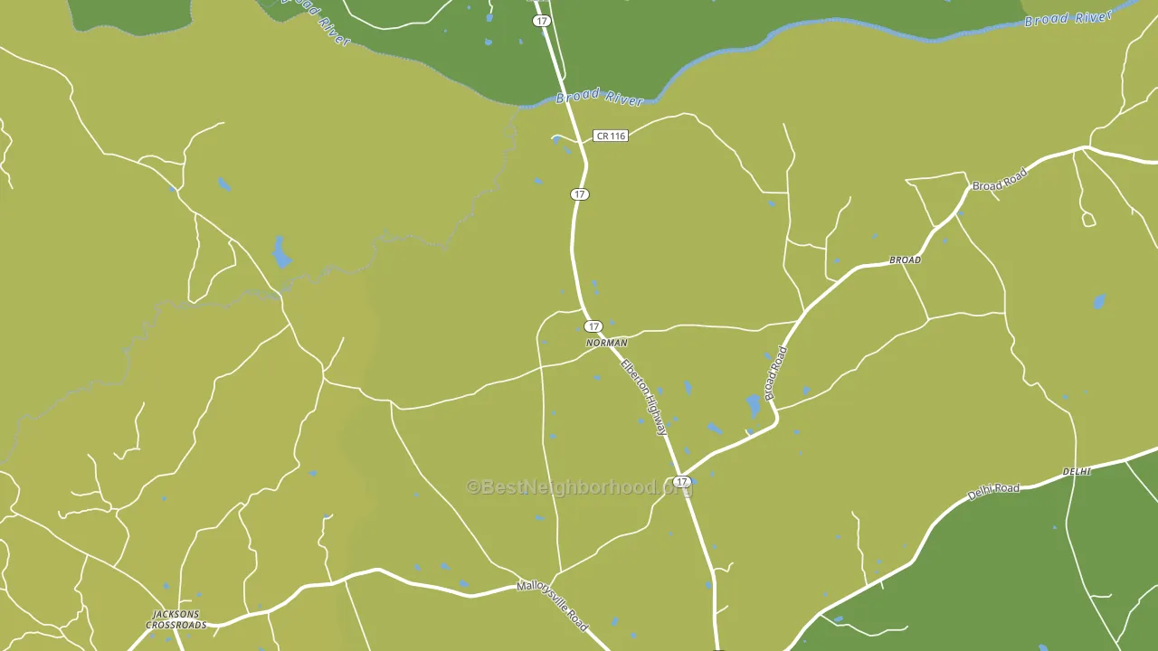 Norman, GA block-group voter-turnout map