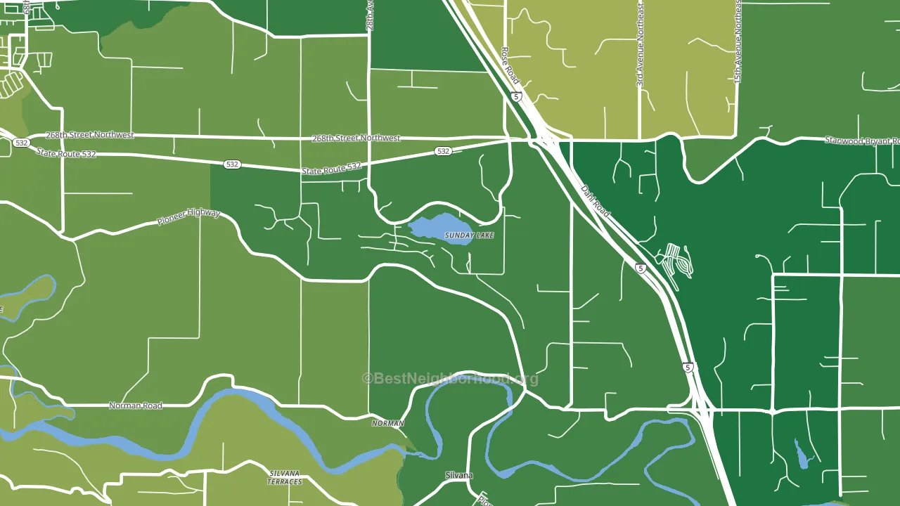 Norman, WA block-group voter-turnout map