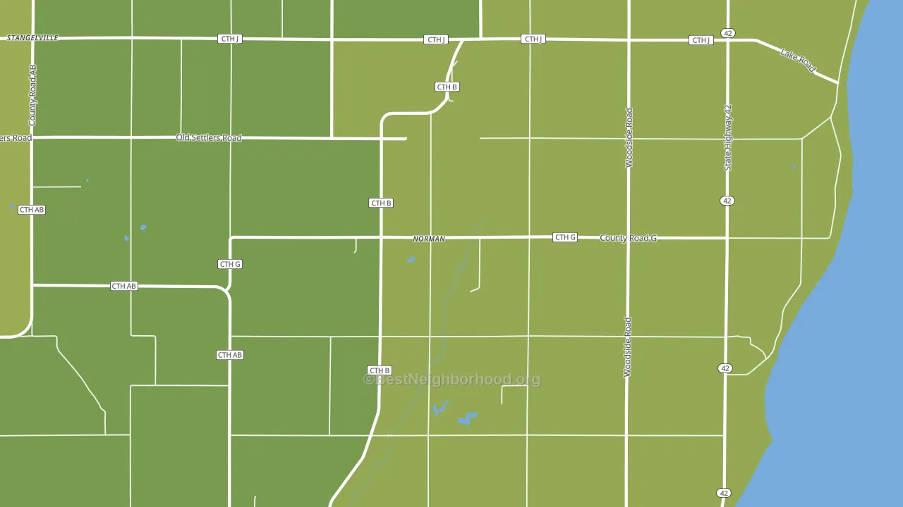 Norman, WI block-group voter-turnout map