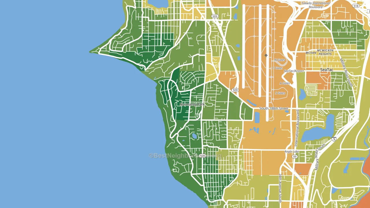 Normandy Park, WA block-group voter-turnout map