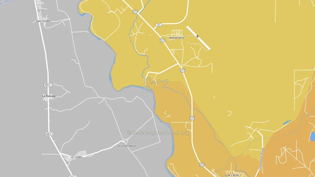 Normandy, TX block-group voter-turnout map
