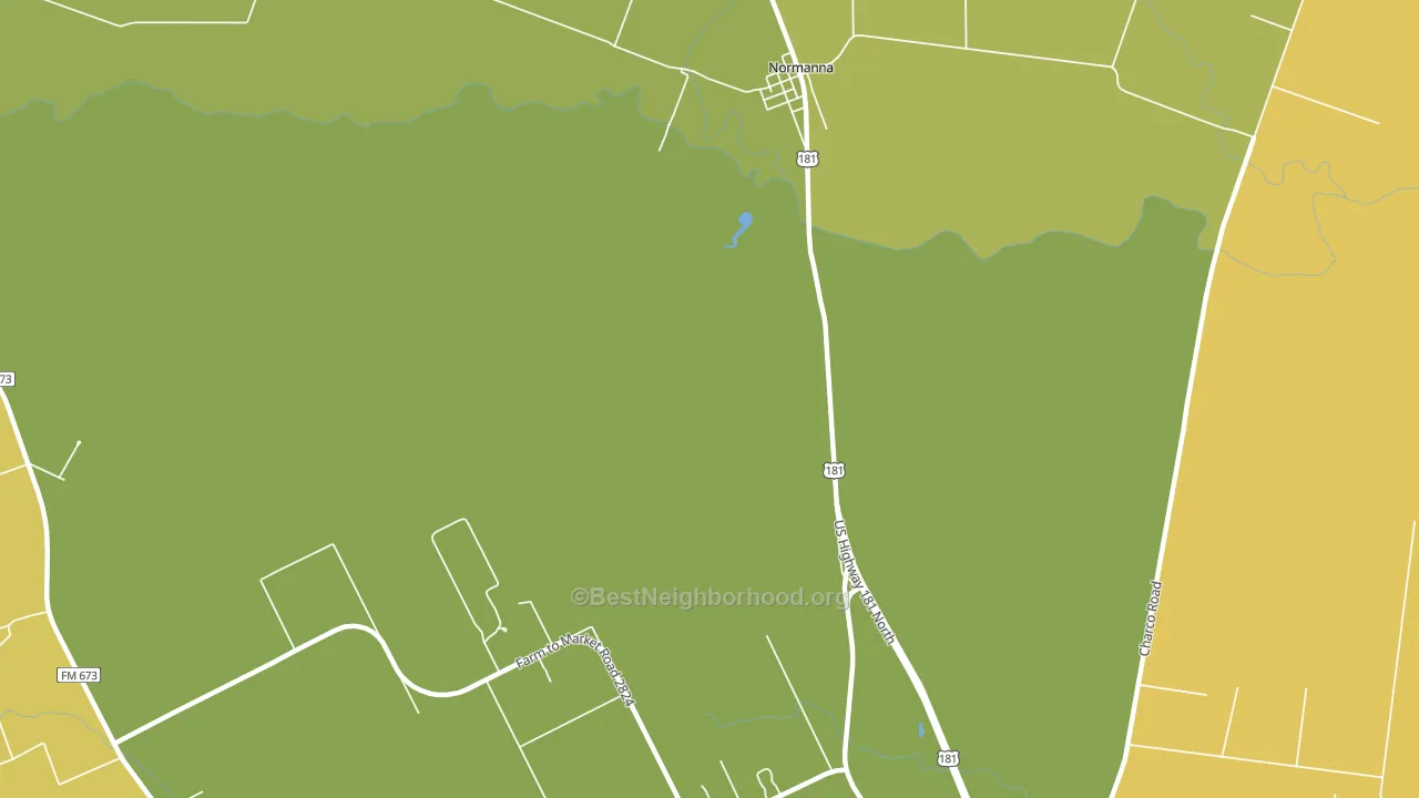 Normanna, TX block-group voter-turnout map