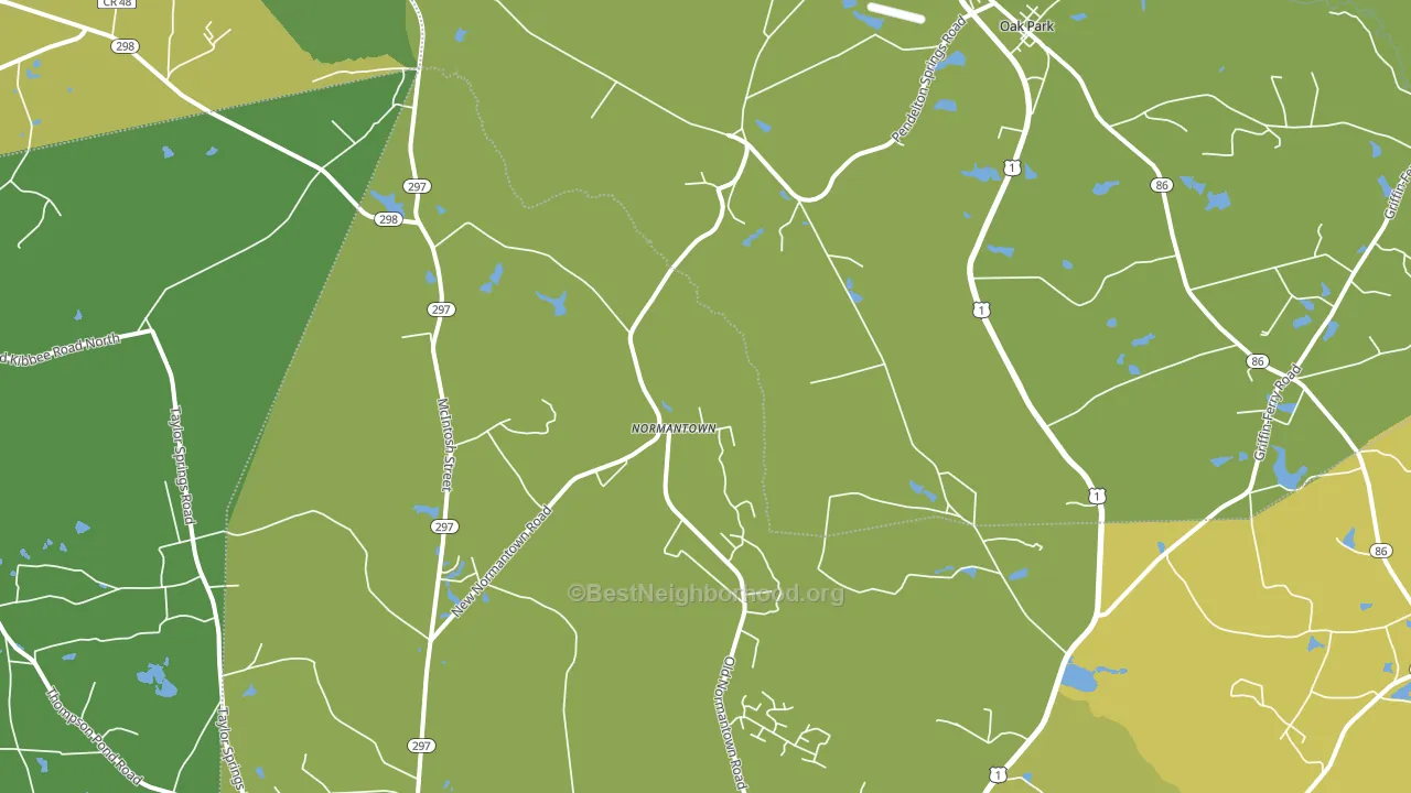 Normantown, GA block-group voter-turnout map