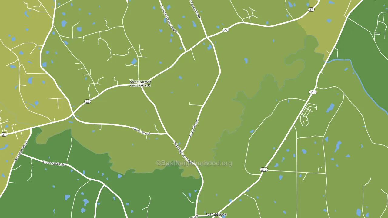 Norrington Crossroads, NC block-group voter-turnout map