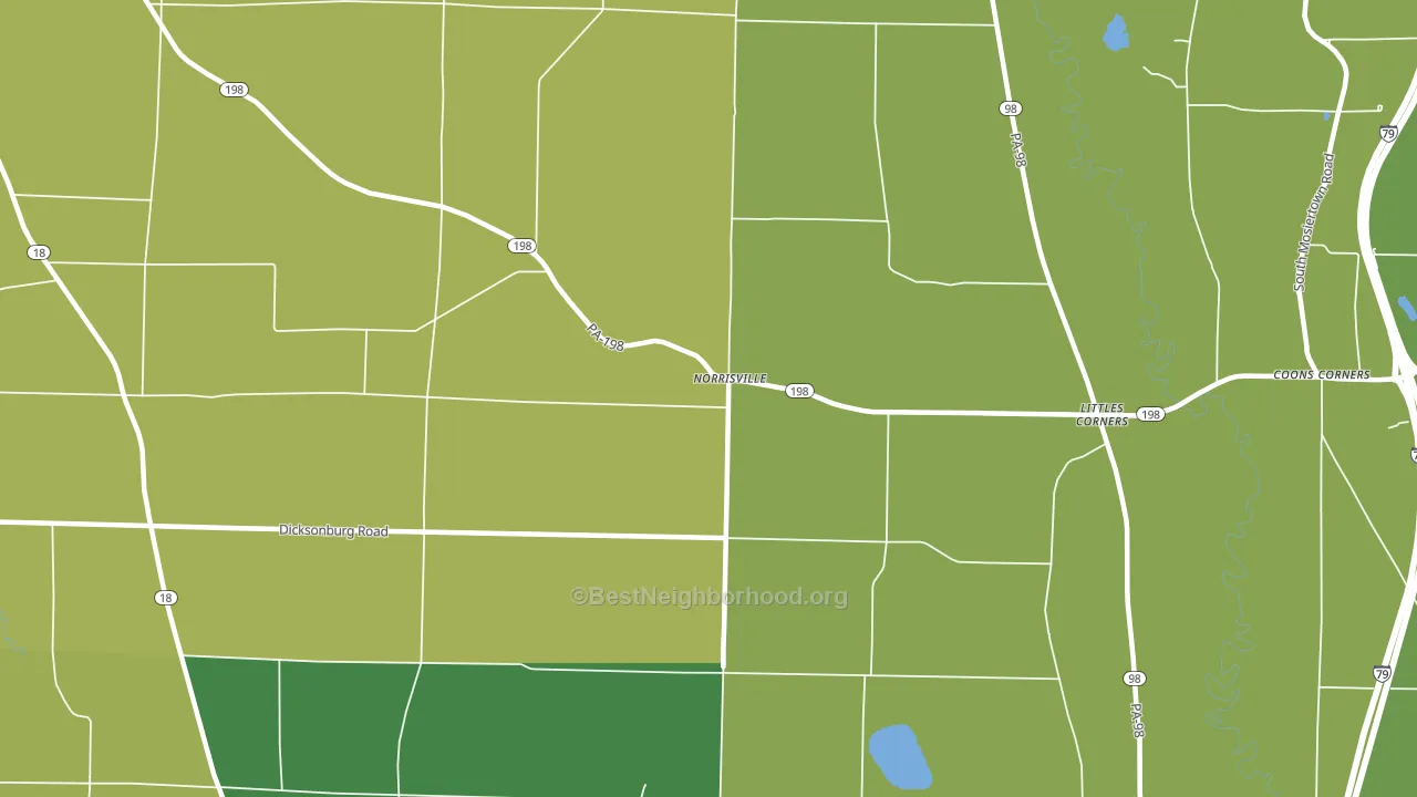 Norrisville, PA block-group voter-turnout map
