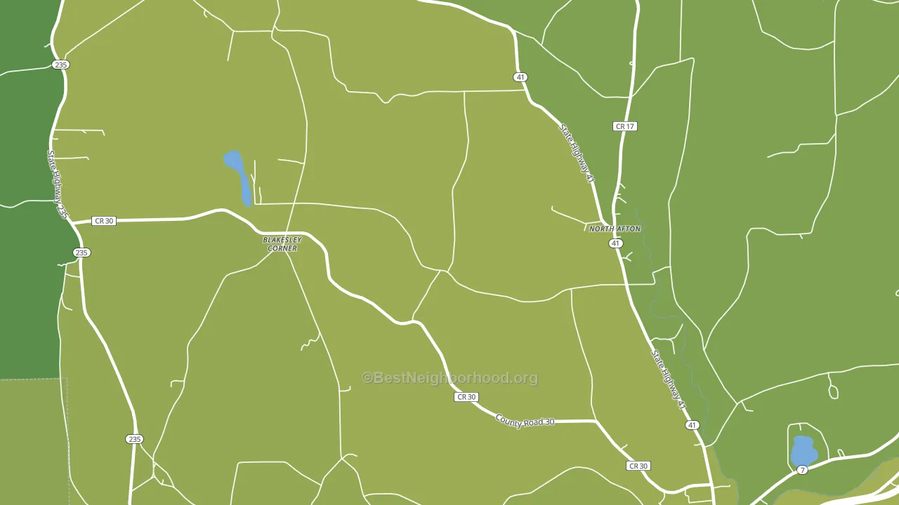 North Afton, NY block-group voter-turnout map