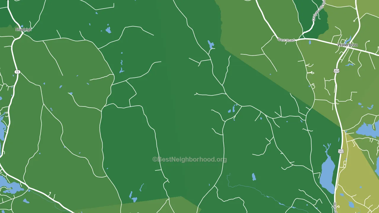 North Alfred, ME block-group voter-turnout map