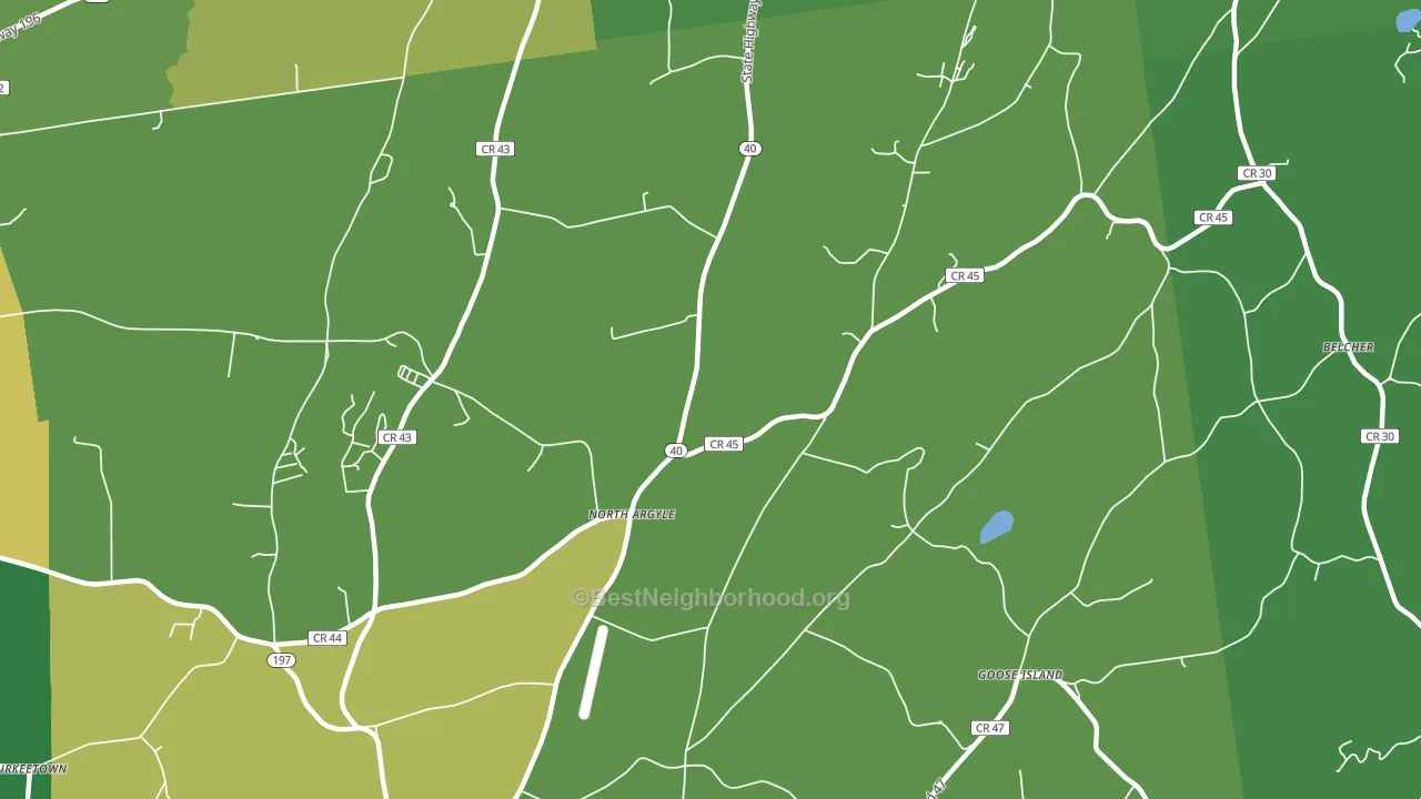 North Argyle, NY block-group voter-turnout map