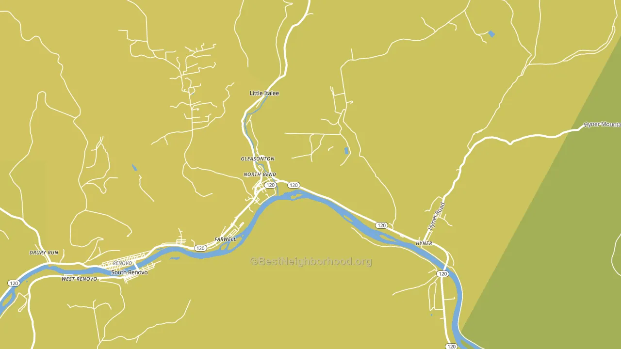 North Bend, PA block-group voter-turnout map