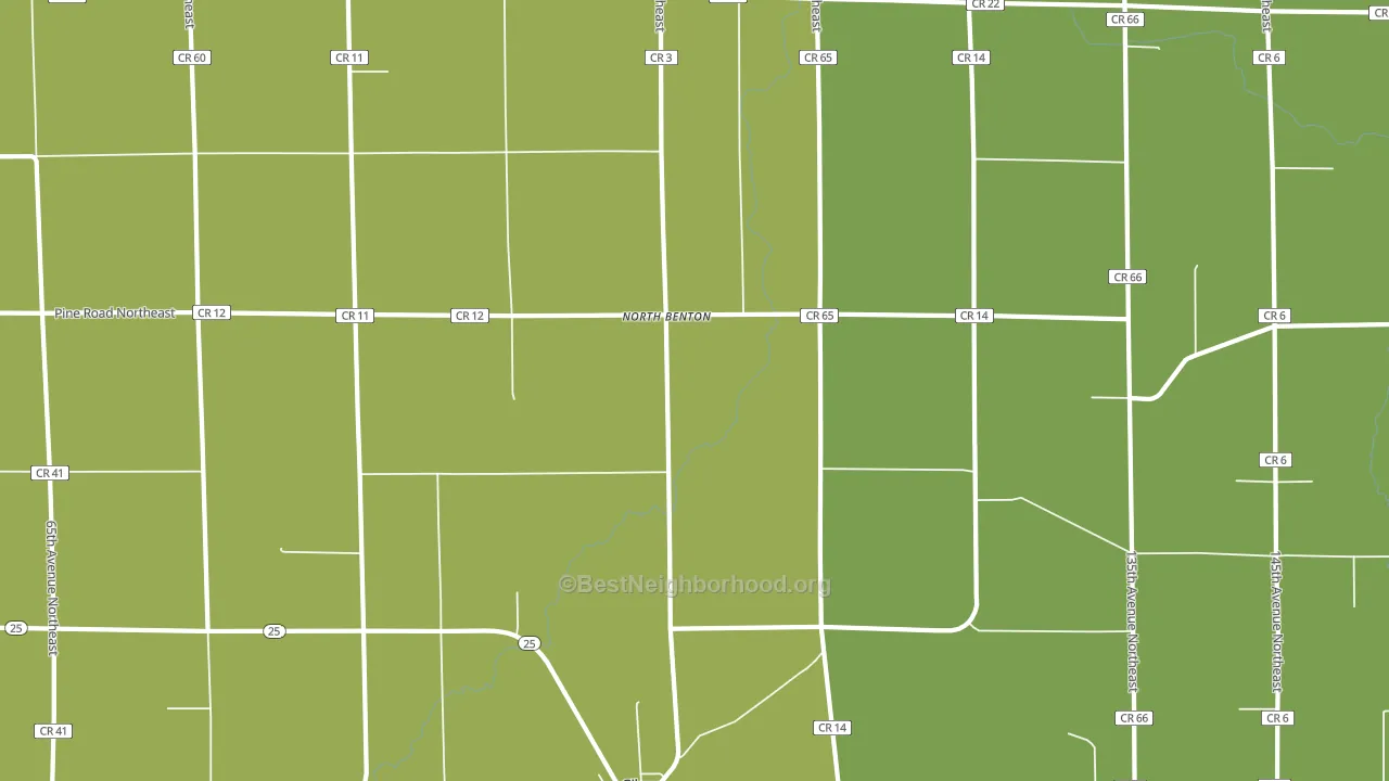 North Benton, MN block-group voter-turnout map