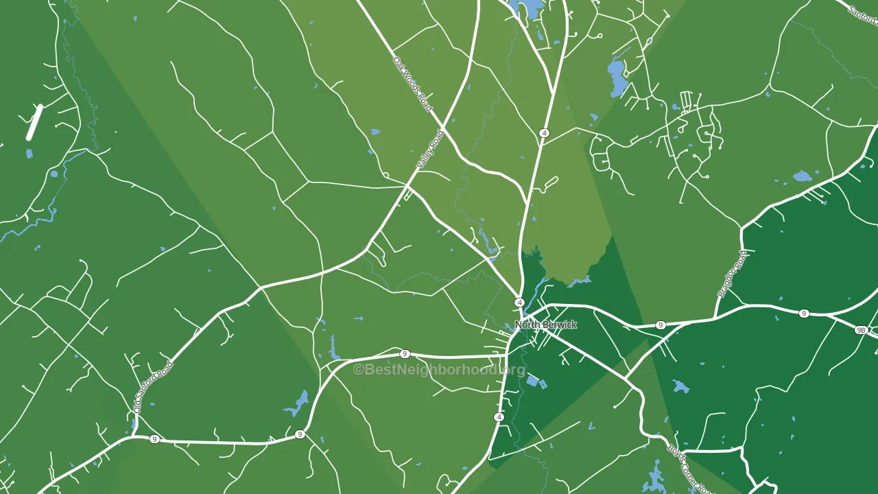 North Berwick, ME block-group voter-turnout map