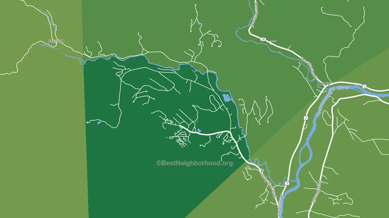 North Bethel, ME block-group voter-turnout map