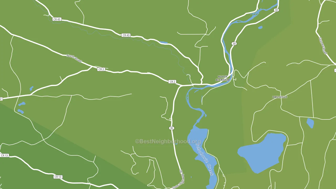 North Blenheim, NY block-group voter-turnout map