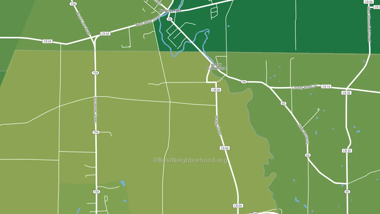 North Bloomfield, NY block-group voter-turnout map