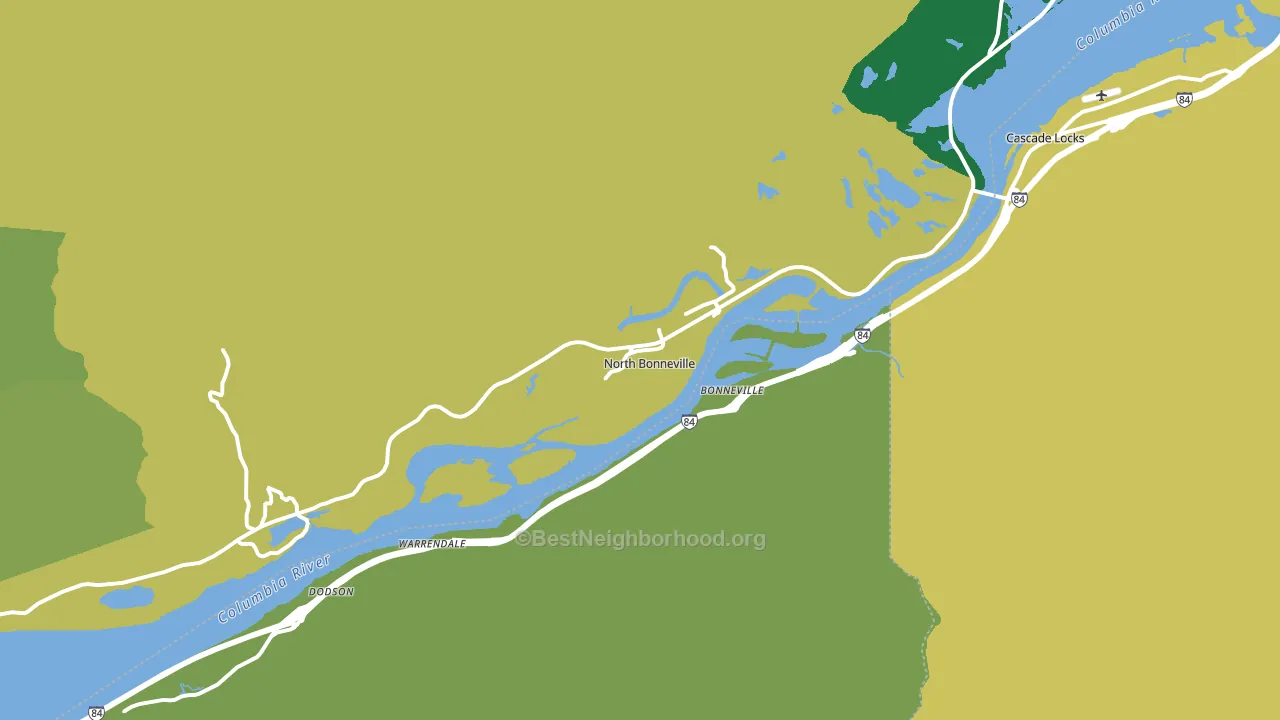 North Bonneville, WA block-group voter-turnout map