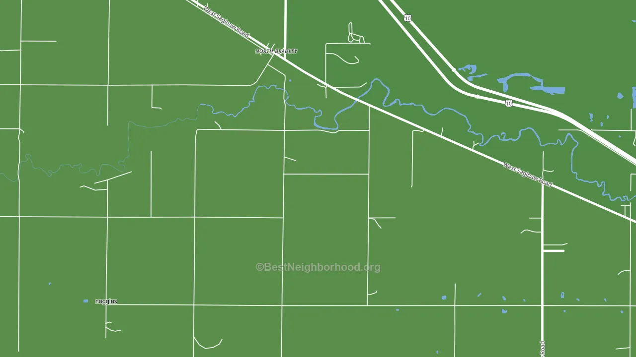 North Bradley, MI block-group voter-turnout map