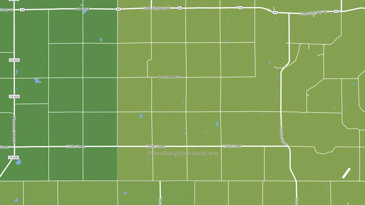 North Branch, IA block-group voter-turnout map