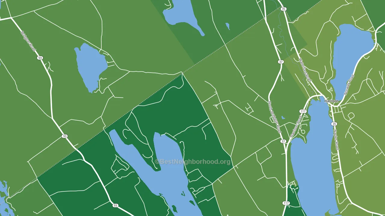 North Bridgton, ME block-group voter-turnout map