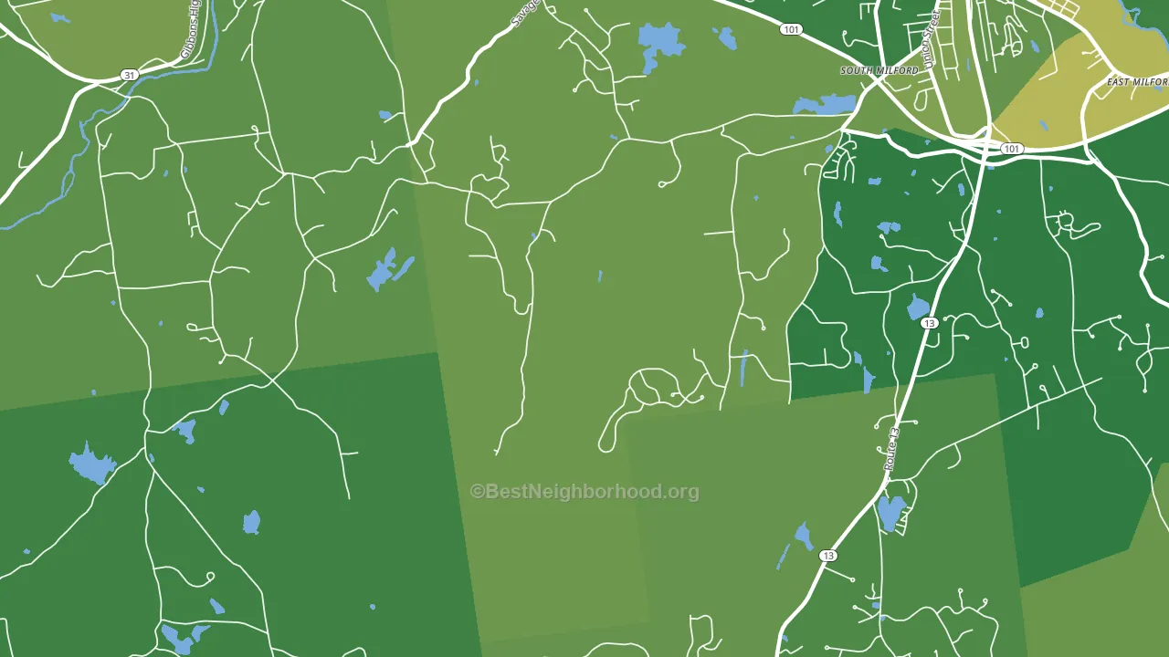 North Brookline, NH block-group voter-turnout map