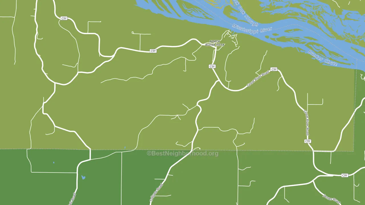 North Buena Vista, IA block-group voter-turnout map
