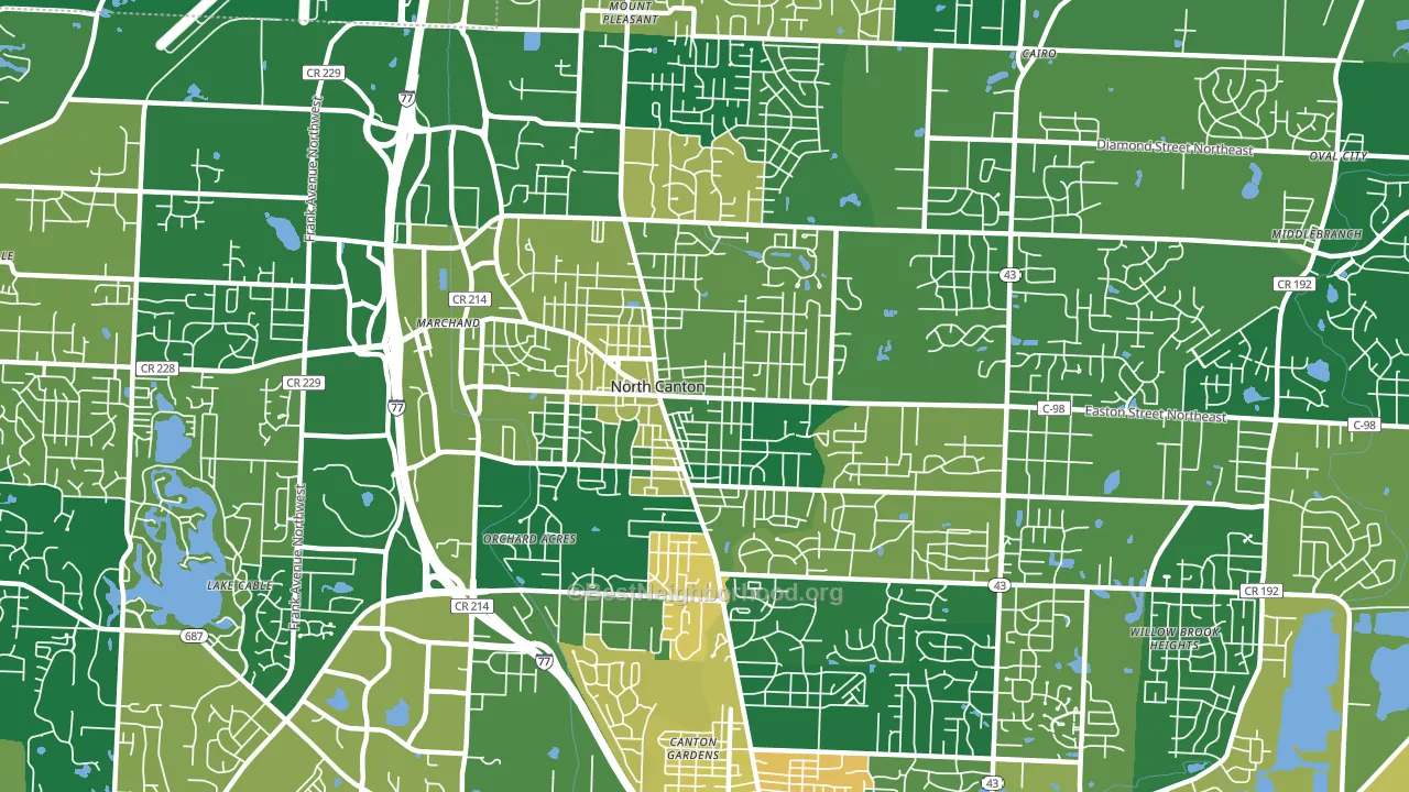 North Canton, OH block-group voter-turnout map