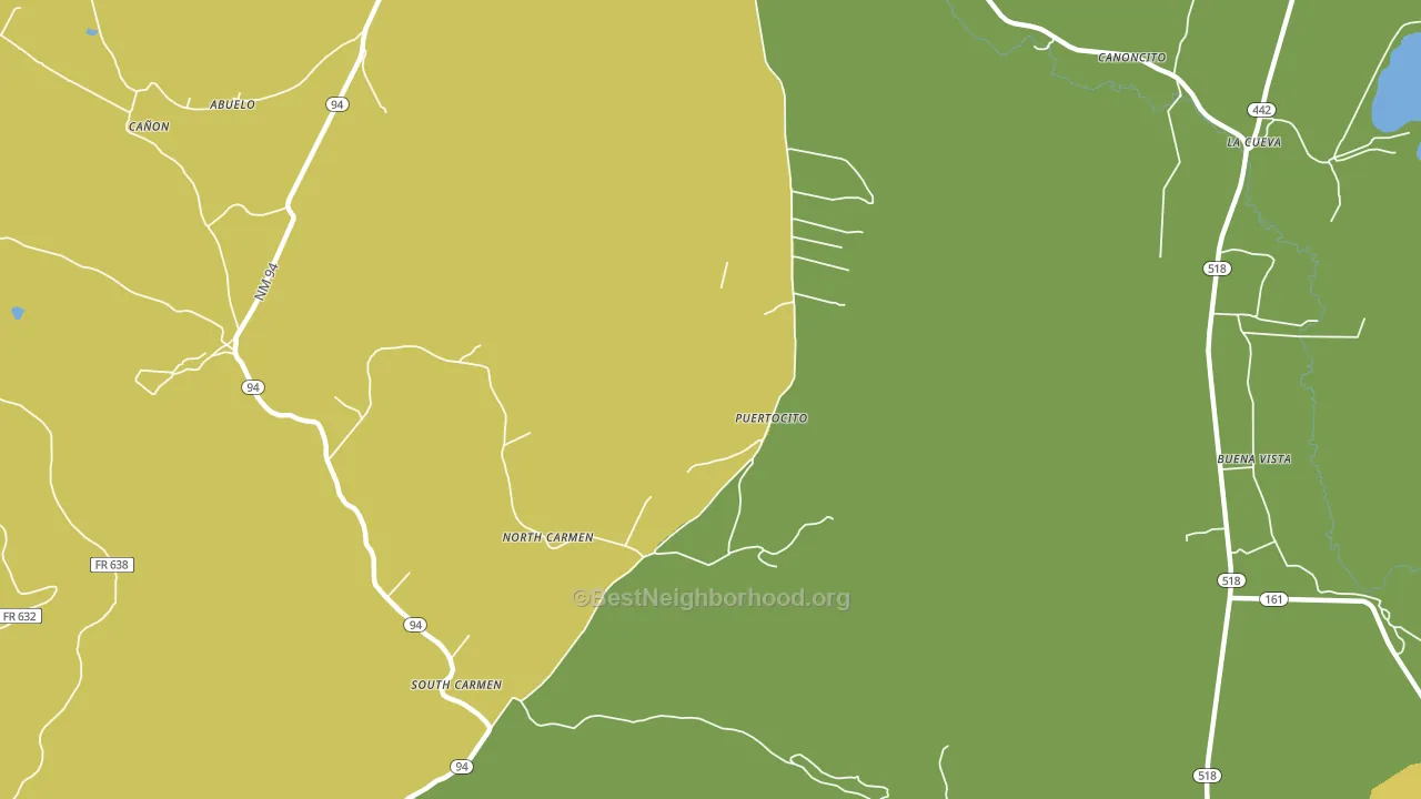 North Carmen, NM block-group voter-turnout map